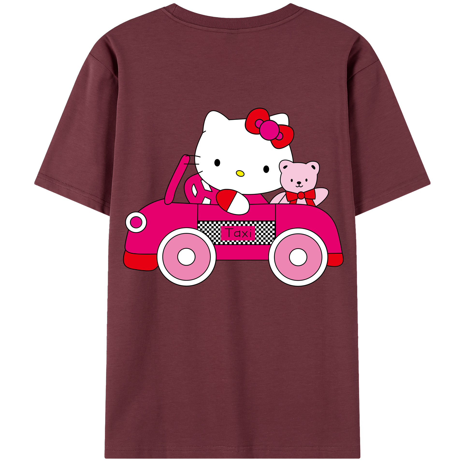 （画像用） Hello Kitty ハローキティ 綿100％半袖Tシャツ（背面プリント）